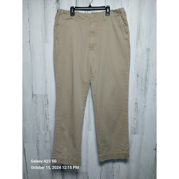 Polo Jeans Company Ralph Lauren Men's Tan Chino Pants Size 33X30 (Actual 35x29) - Picture 1 of 11